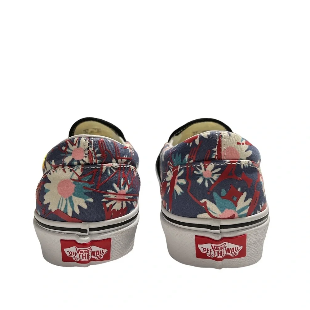 NWT Vans Crew Classic Slip-on Shoes /Floral Red / - Picture 3 of 7